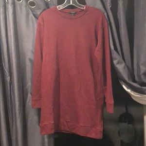 Maroon sweater dress